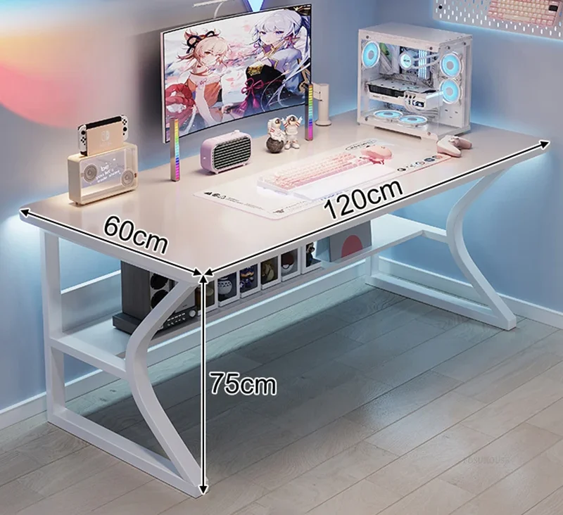 White Wooden Computer Desks De - Esports Gaming School recensione e prezzo