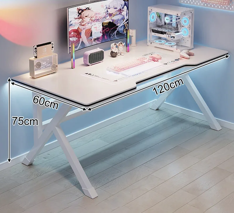 White Wooden Computer Desks De - Esports Gaming School recensione e prezzo
