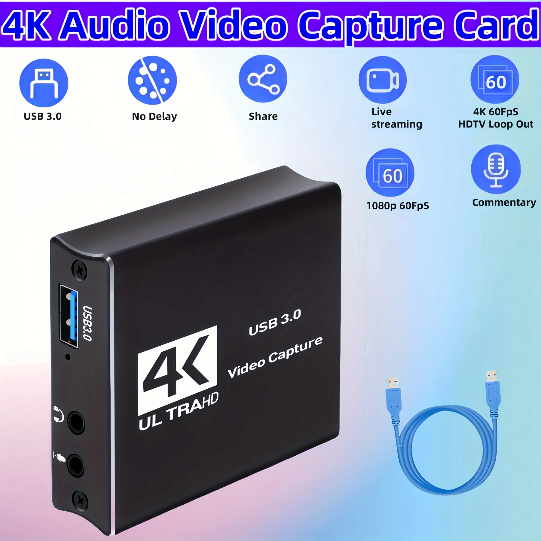 USB3.0 Video Capture HDMI Card - Capture Card 4K Hdmi recensione e prezzo