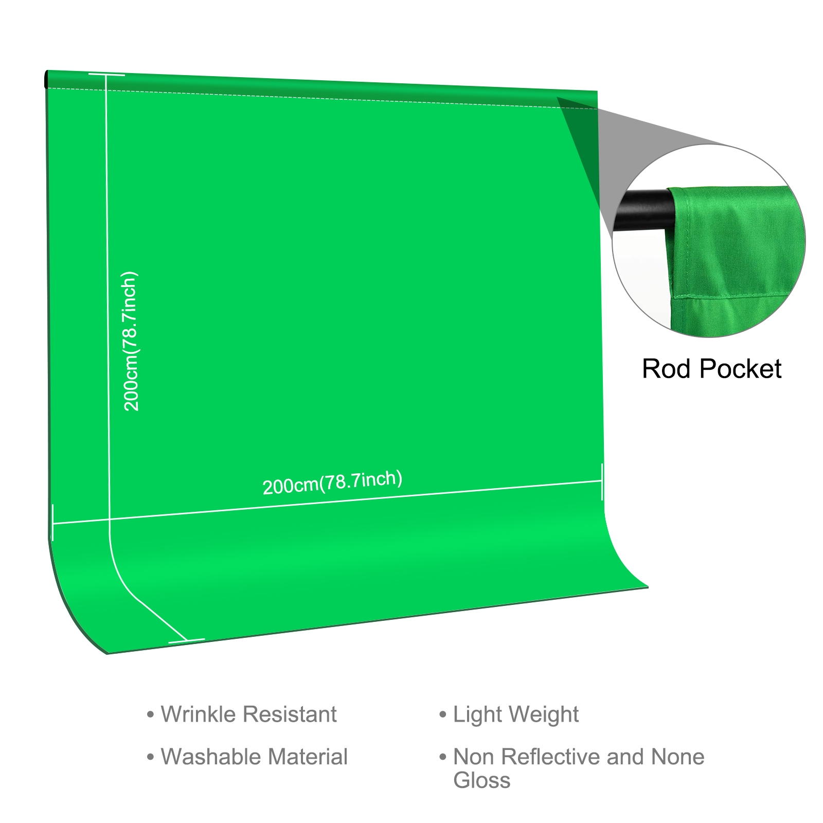 PULUZ 2m x 2m Photography Back - Green Screen Collapsible recensione e prezzo
