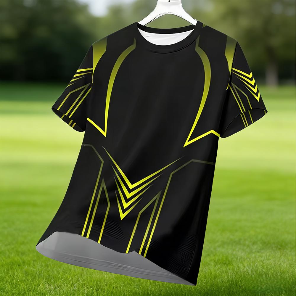 Men's 3D Geometry Print Short- - Esports Gaming Sleeve recensione e prezzo