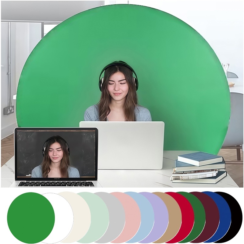 Solid Color Round Backdrop Cov - Green Screen Collapsible recensione e prezzo